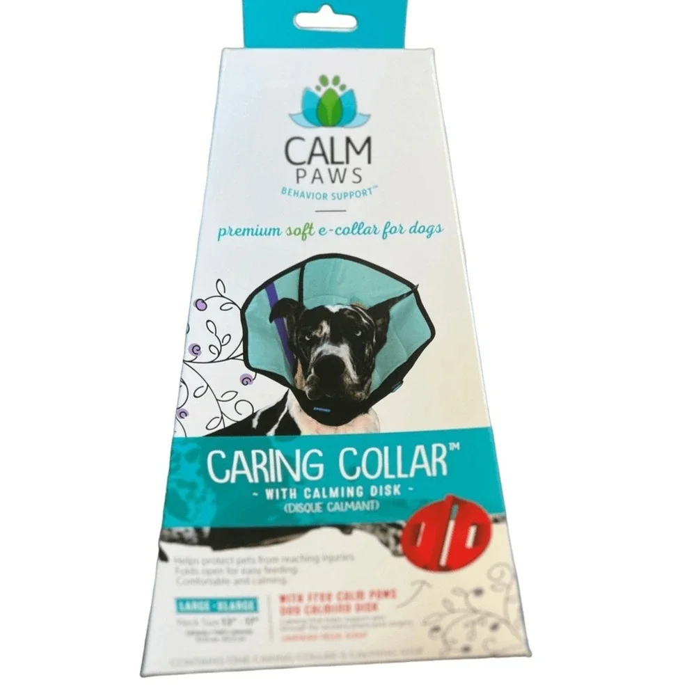 Calm Paws Dog Caring E Collar Size XL Soft Calming Gel Patch Disk Eases Anxiety
